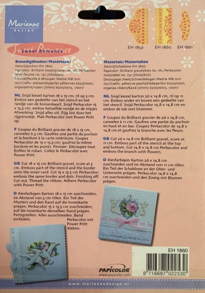 Embossing-Schablone Blumenrand